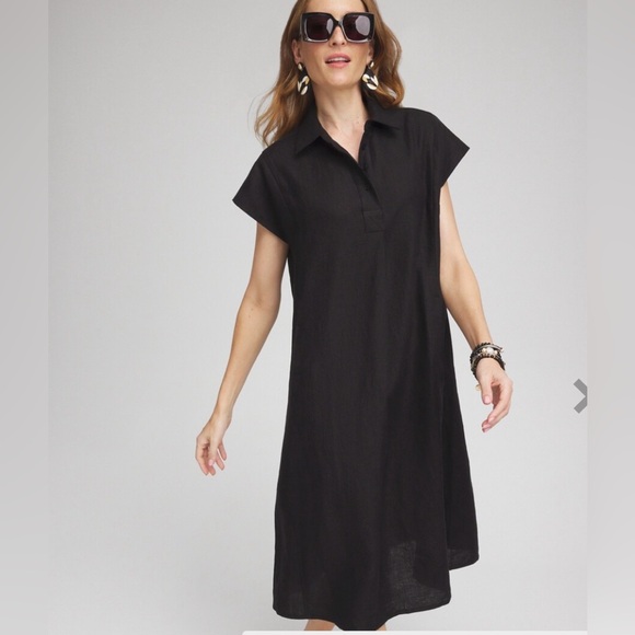 NWT Chico’s Linen Popover Sheath Dress - Picture 1 of 3